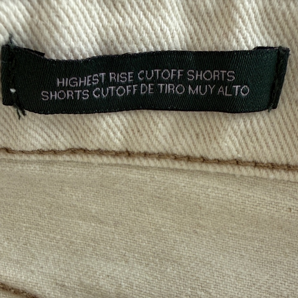 Wild Fable High Waisted Cream Cut Off Shorts Women’s Size 6 - Picture 3 of 7